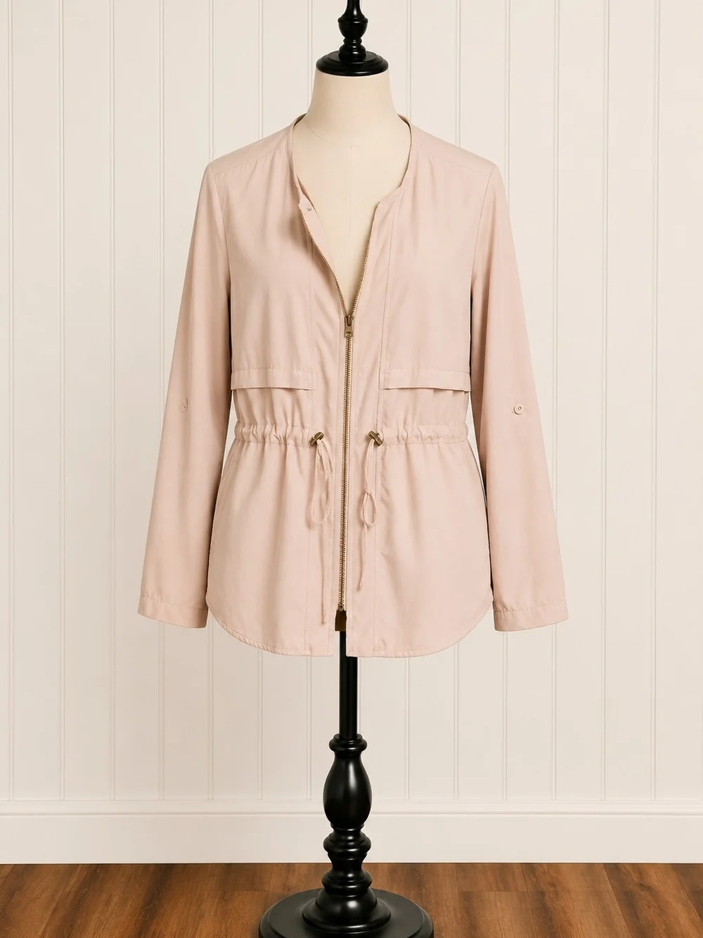 Maurices Blush Pink Drawstring Waist Jacket